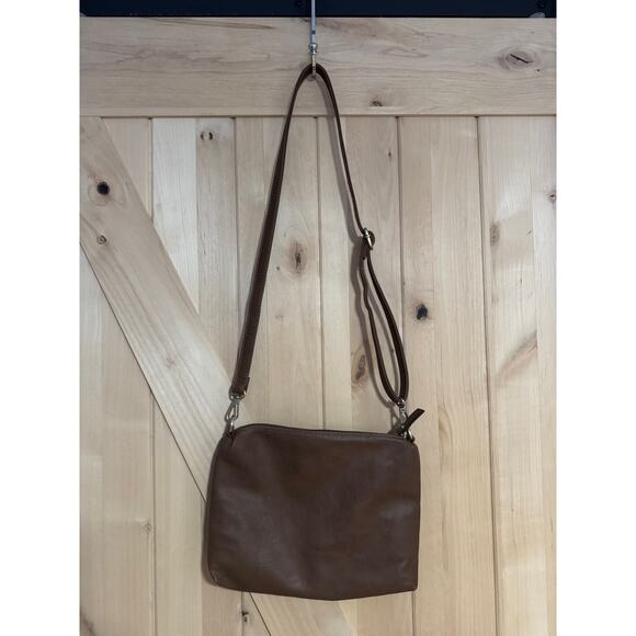 Joy Susan | Brown Vegan Leather Cross Body Purse - Picture 1 of 11